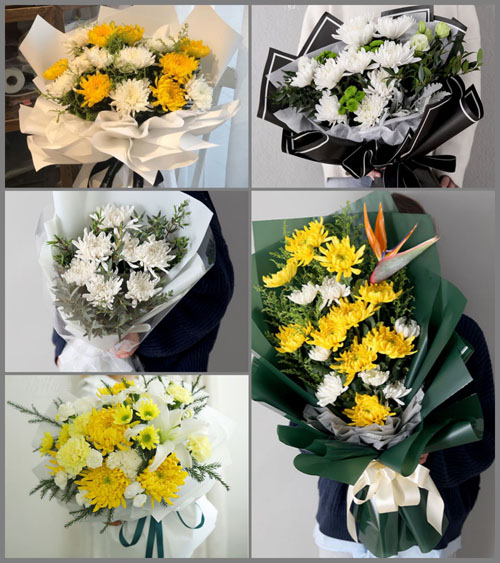 河北衡水景县刘集乡白事花束代送